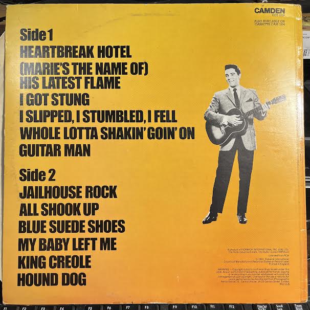 Elvis Presley - Heartbreak Hotel (VINYL - UK) | Excellent+ (EX+) Excellent (EX)