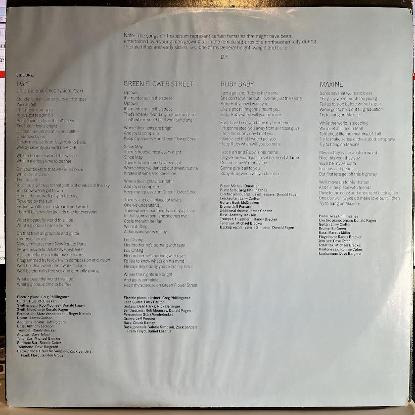 Donald Fagen - The Nightfly | Excellent+ (EX+) Excellent+ (EX+)