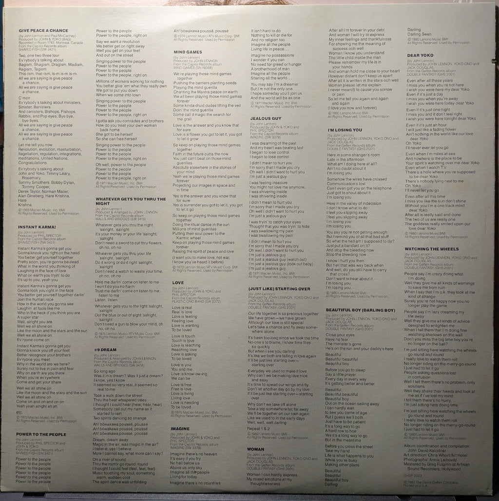 John Lennon - The John Lennon Collection (VINYL) | Excellent+ (EX+) Excellent (EX)