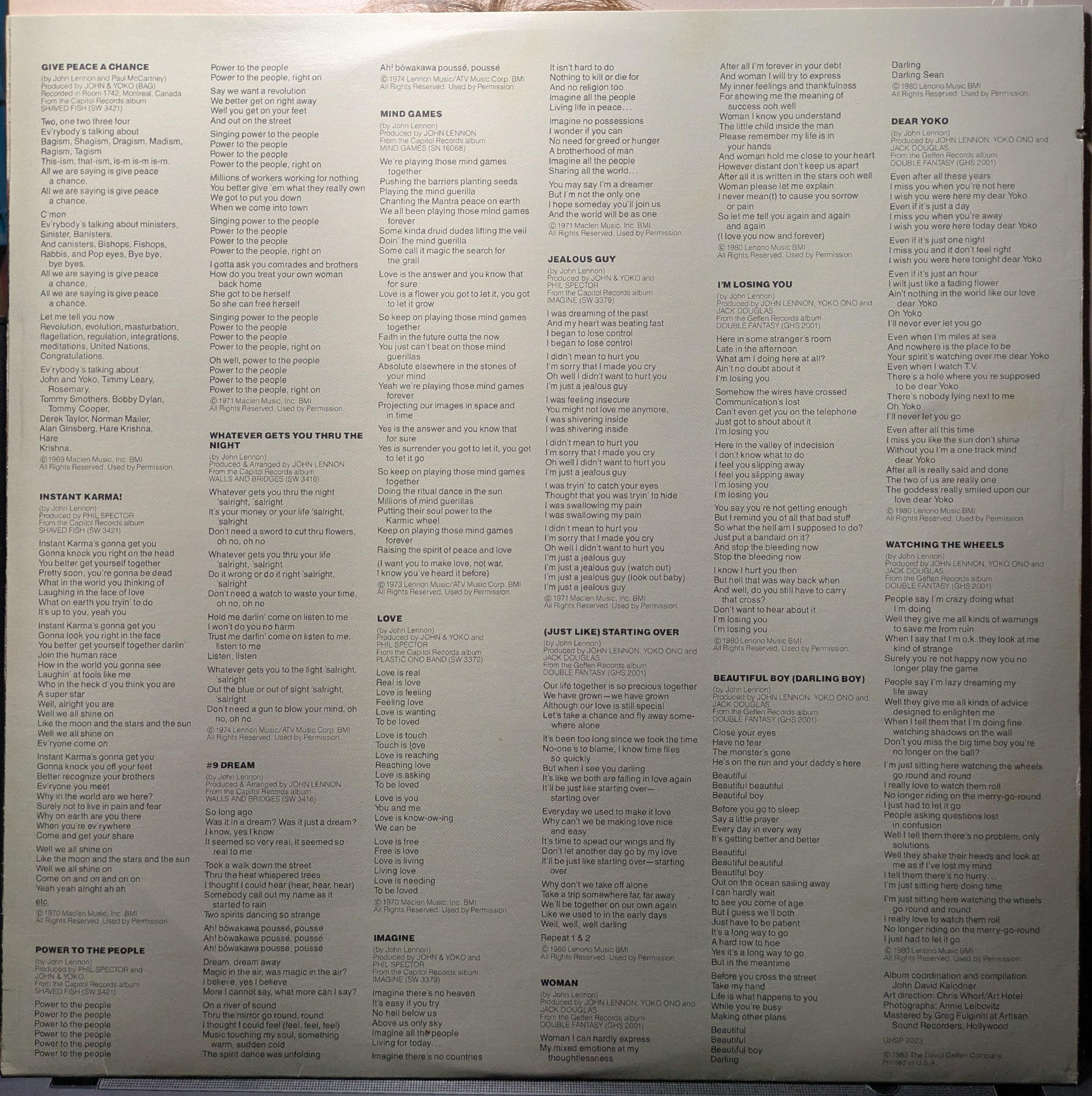 John Lennon - The John Lennon Collection (VINYL) | Excellent+ (EX+) Excellent (EX)