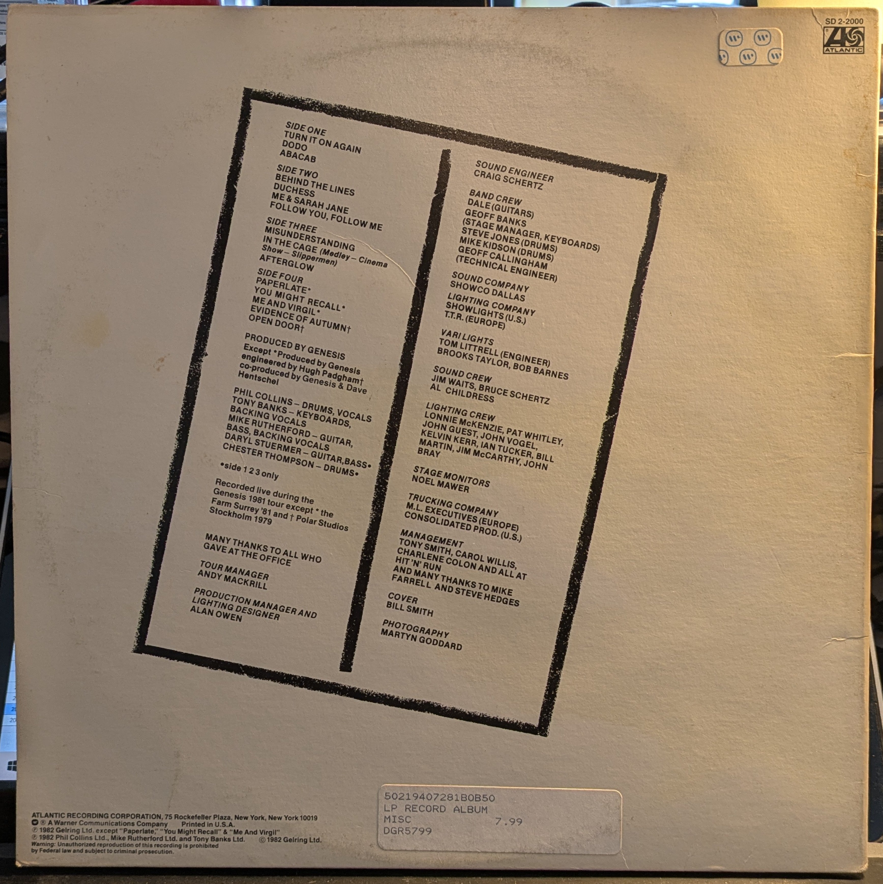 Genesis - Three Sides Live (VINYL) | Excellent+ (EX+)