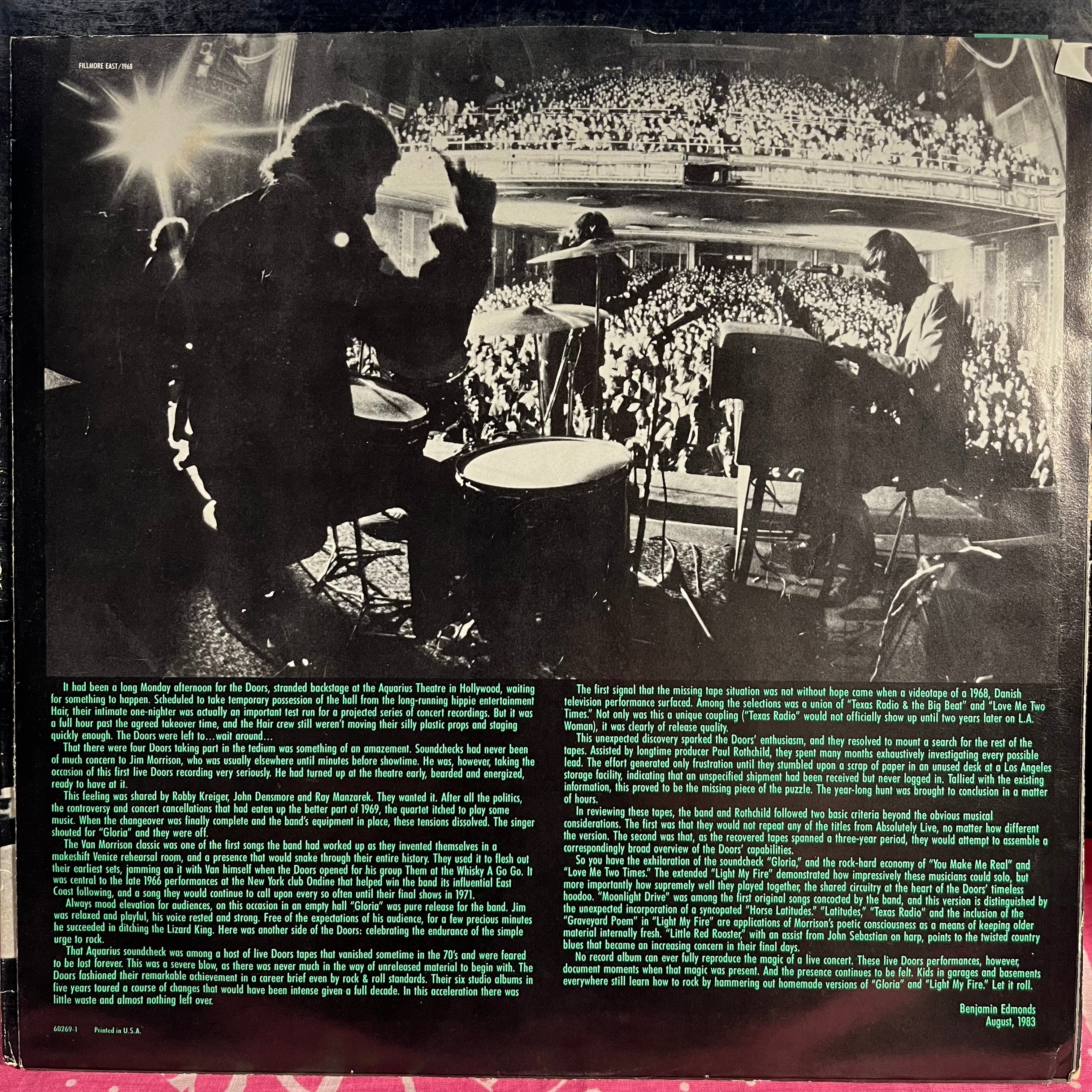 The Doors - Alive, She Cried *SPECIALTY - SP* | Excellent (EX) Excellent (EX)