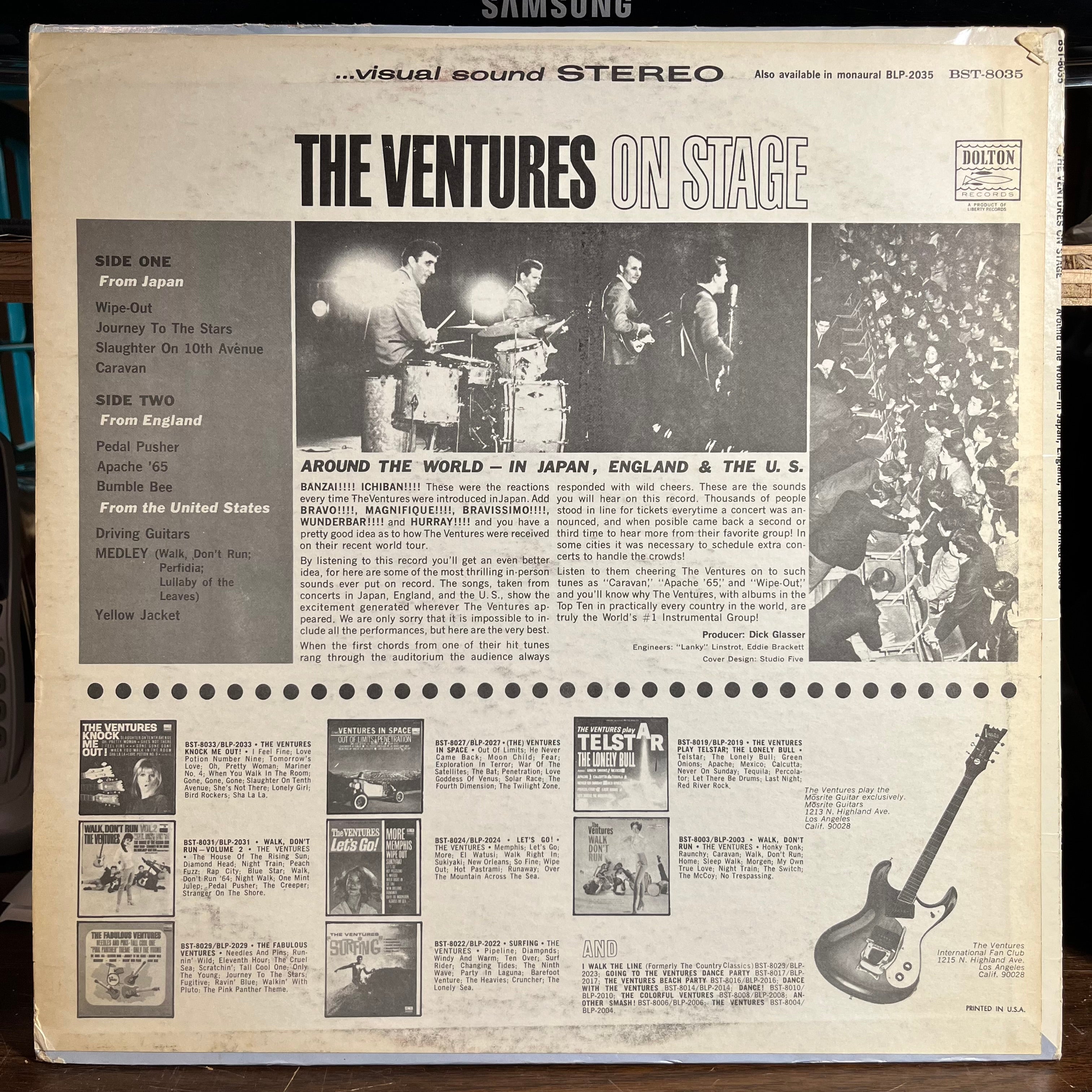 The Ventures - On Stage (VINYL) | Excellent+ (EX+) Very Good Plus (VG+)
