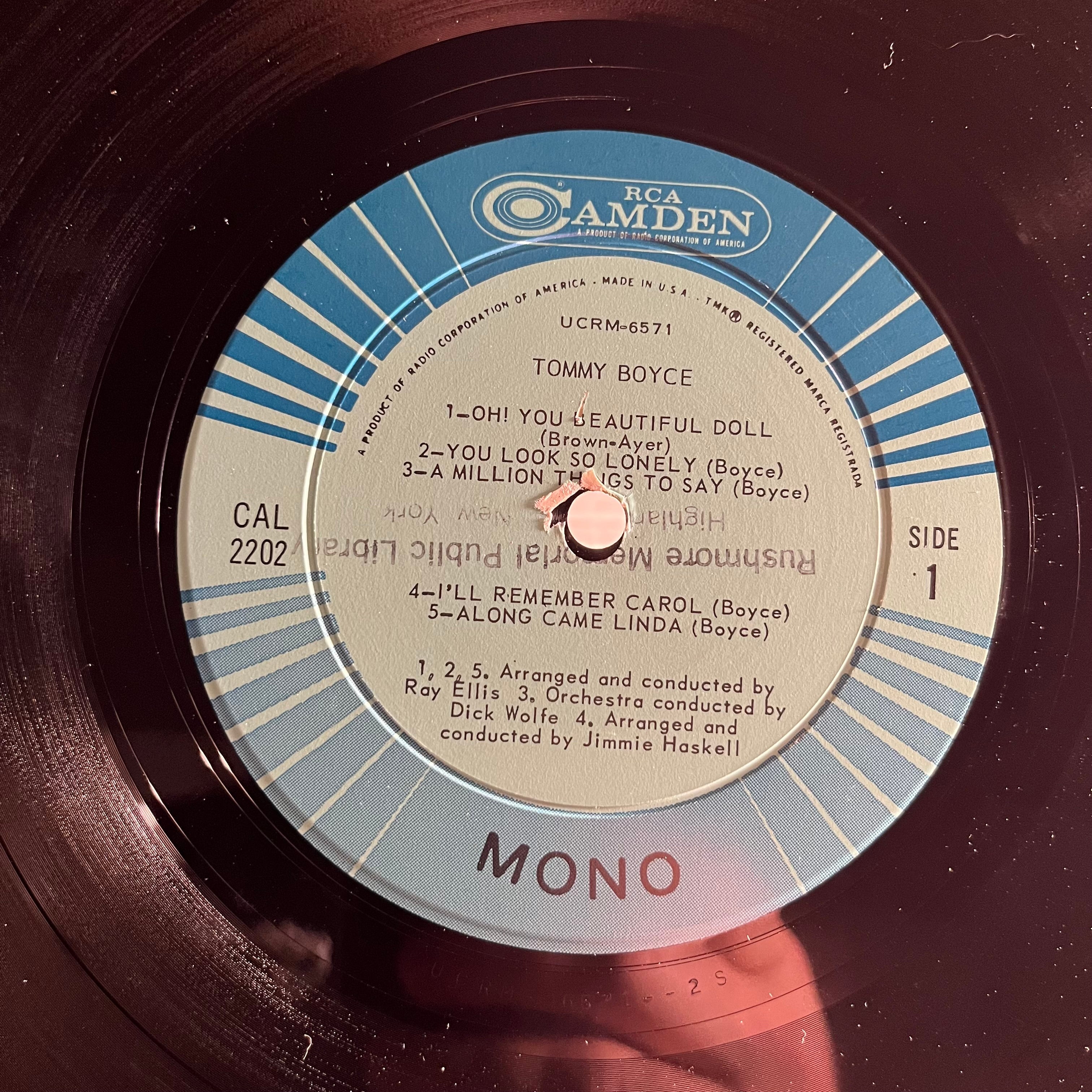 Tommy Boyce - Tommy Boyce *MONO* | Excellent (EX) Excellent (EX)