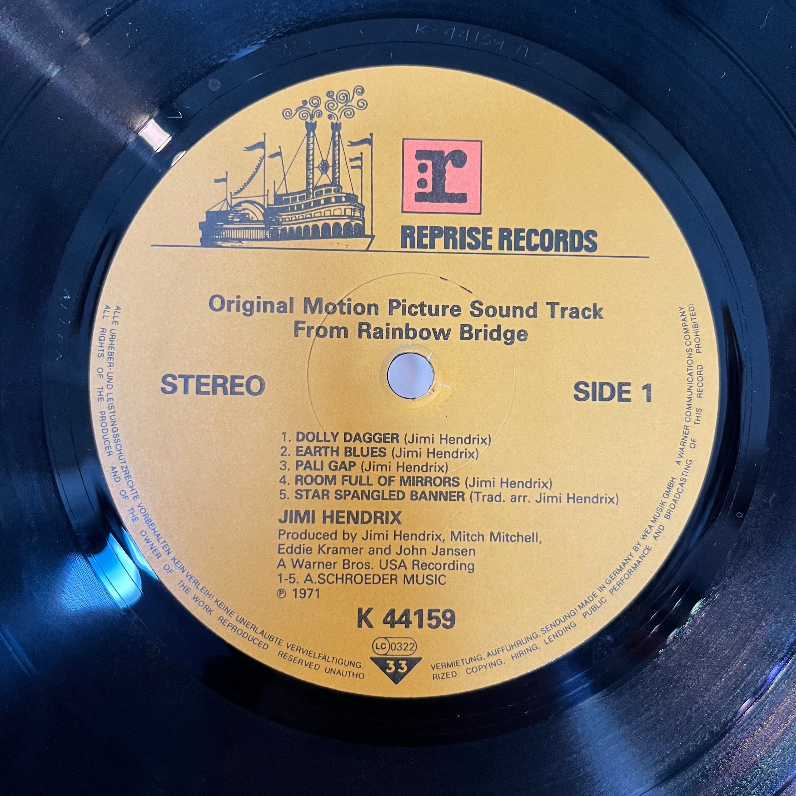 Jimi Hendrix - Rainbow Bridge / Original Motion Picture Sound Track *UK* | Excellent (EX) Very Good (VG)