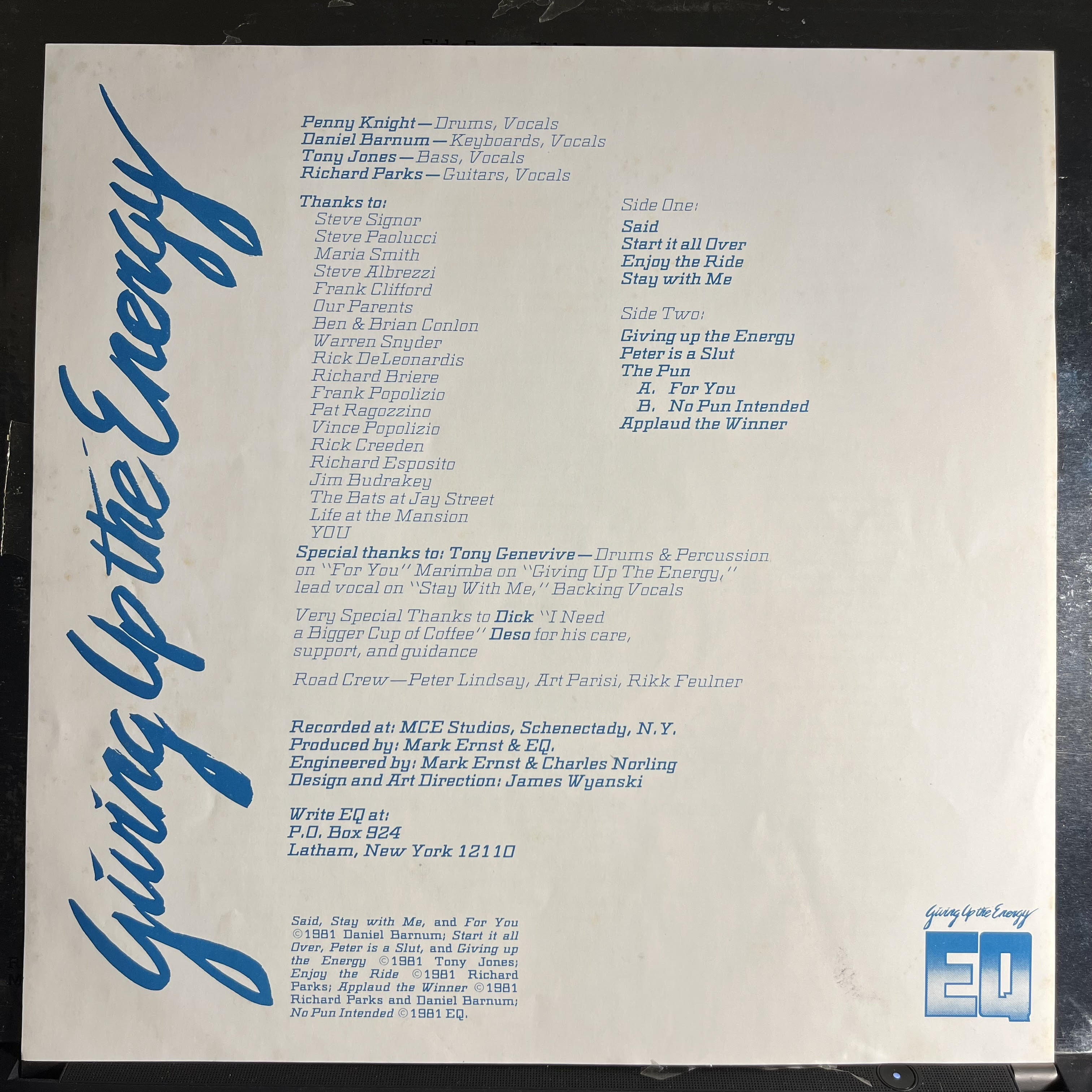 EQ (22) - Giving Up The Energy | Excellent (EX) Near Mint (NM)