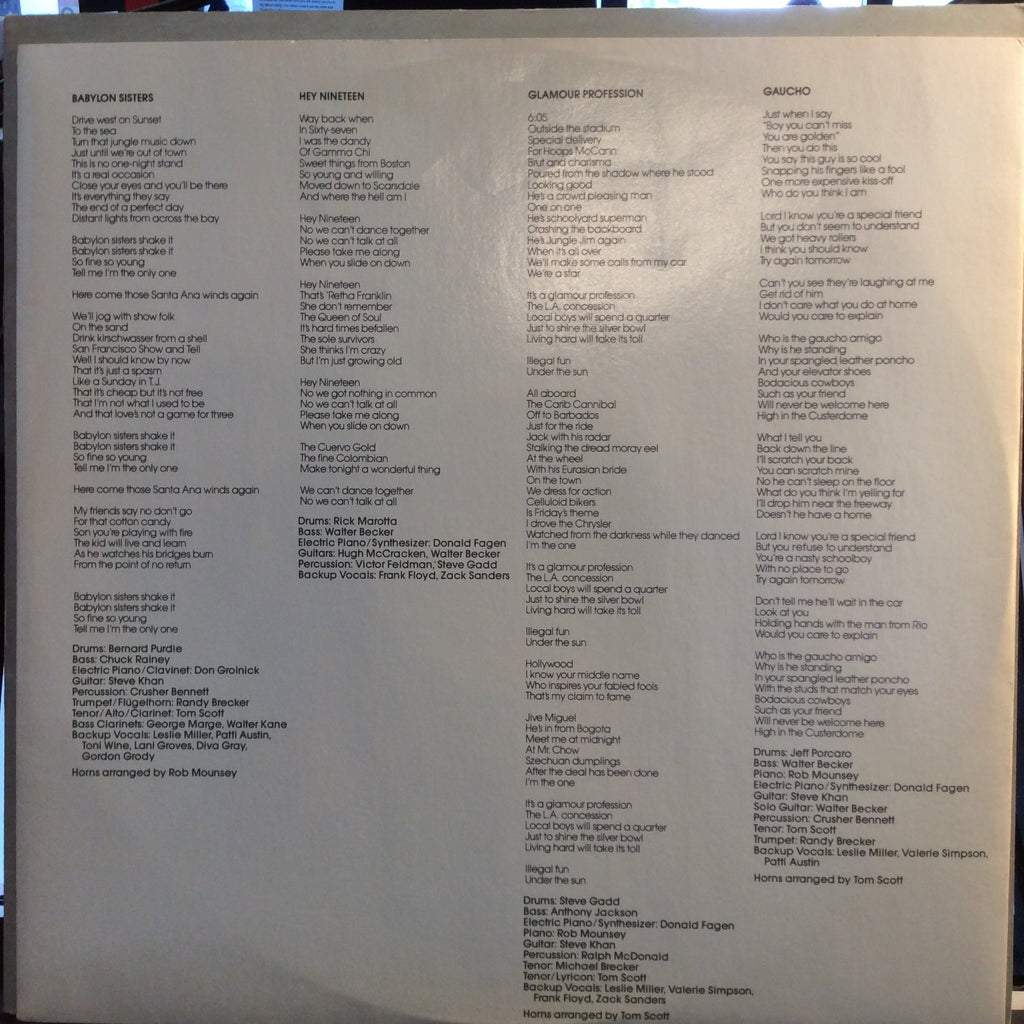 Steely Dan - Gaucho (VINYL) | Excellent+ (EX+) Very Good Plus Plus (VG++)