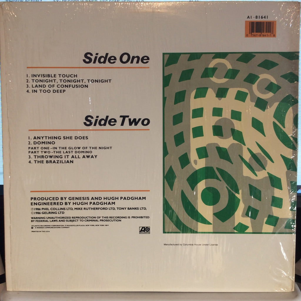 Genesis - Invisible Touch (VINYL) | Excellent+ (EX+) Excellent (EX)