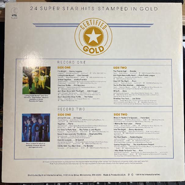 Various - Certified Gold (2xVINYL) | Excellent+ (EX+) Excellent (EX)