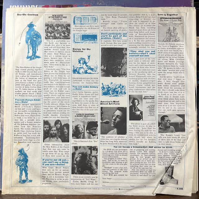 Johnny Winter - Second Winter (2xVINYL) | Excellent+ (EX+) Very Good Plus (VG+)
