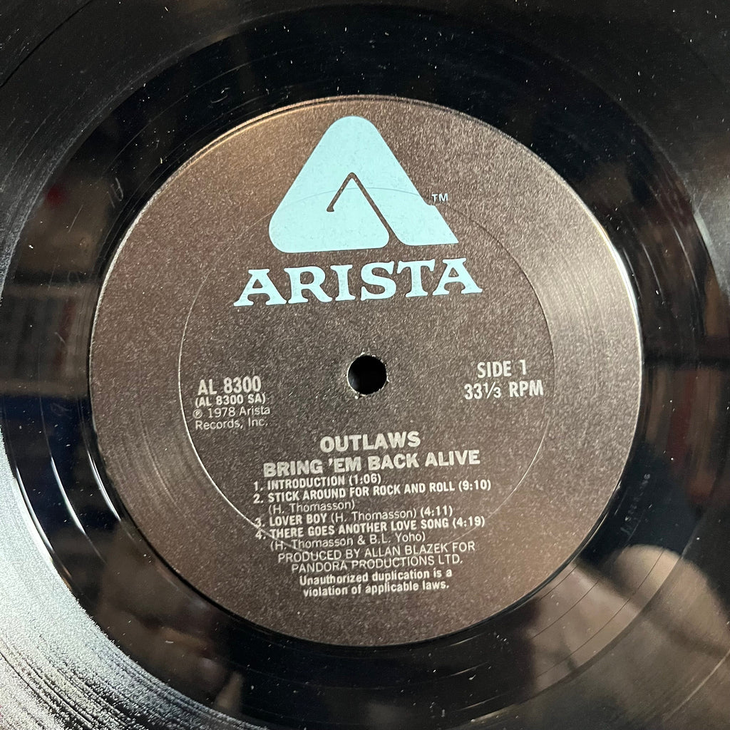 Outlaws - Bring It Back Alive (VINYL) | Excellent+ (EX+) Very Good Plus (VG+)
