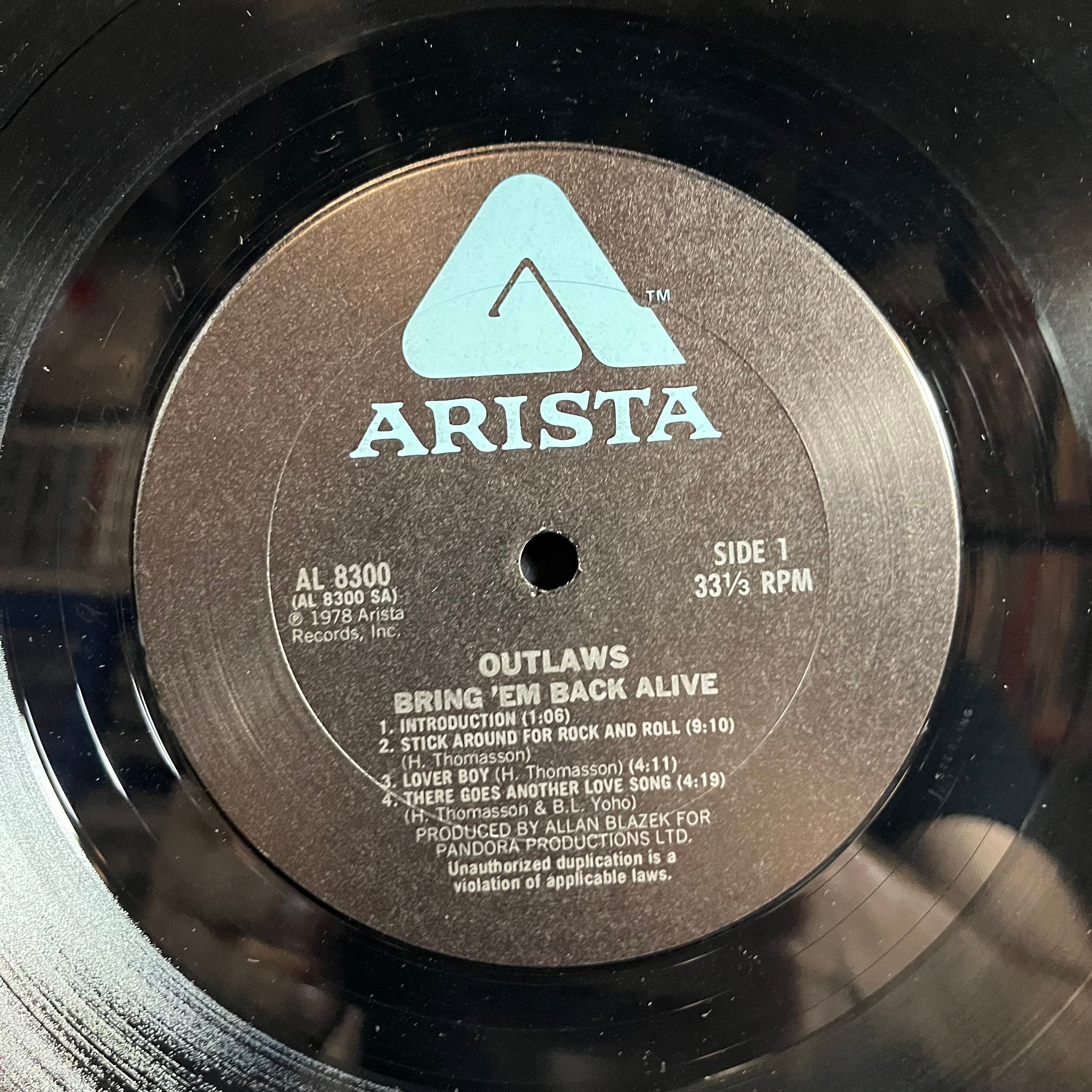 Outlaws - Bring It Back Alive (VINYL) | Excellent+ (EX+) Very Good Plus (VG+)