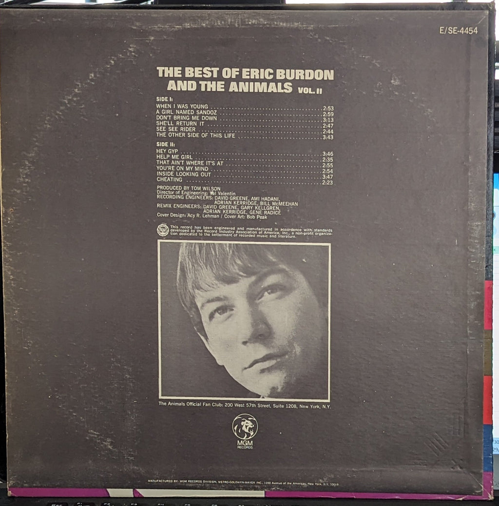 Eric Burdon & The Animals - The Best Of Eric Burdon And The Animals Vol. II | Excellent (EX) Excellent (EX)