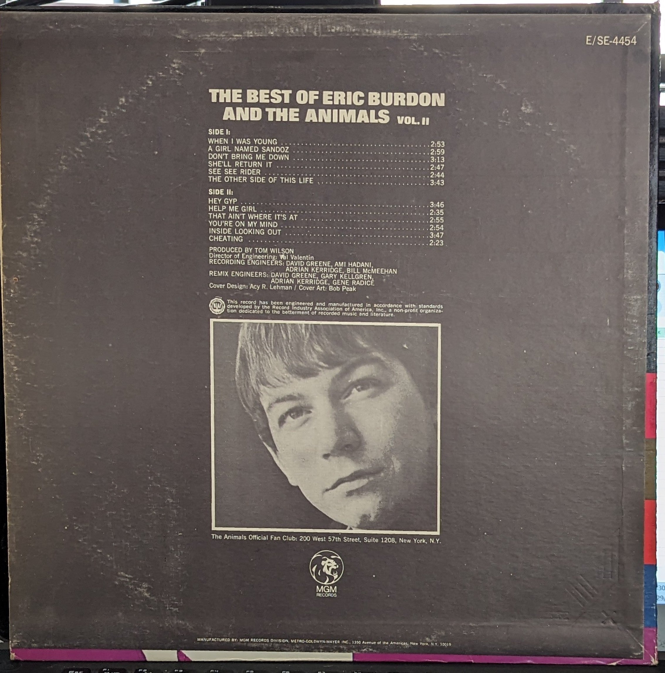 Eric Burdon & The Animals - The Best Of Eric Burdon And The Animals Vol. II | Excellent (EX) Excellent (EX)