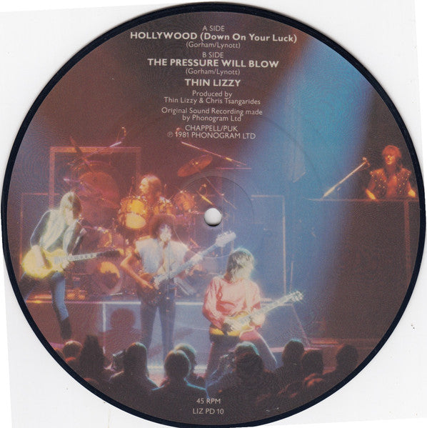 Thin Lizzy - Hollywood (Down On Your Luck) (PICTURE VINYL 7") | Excellent (EX) Generic