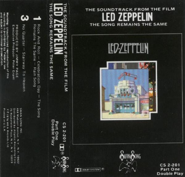 Led Zeppelin - The Soundtrack From The Film The Song Remains The Same (2XCASSETTE) | Excellent (EX) Excellent (EX)