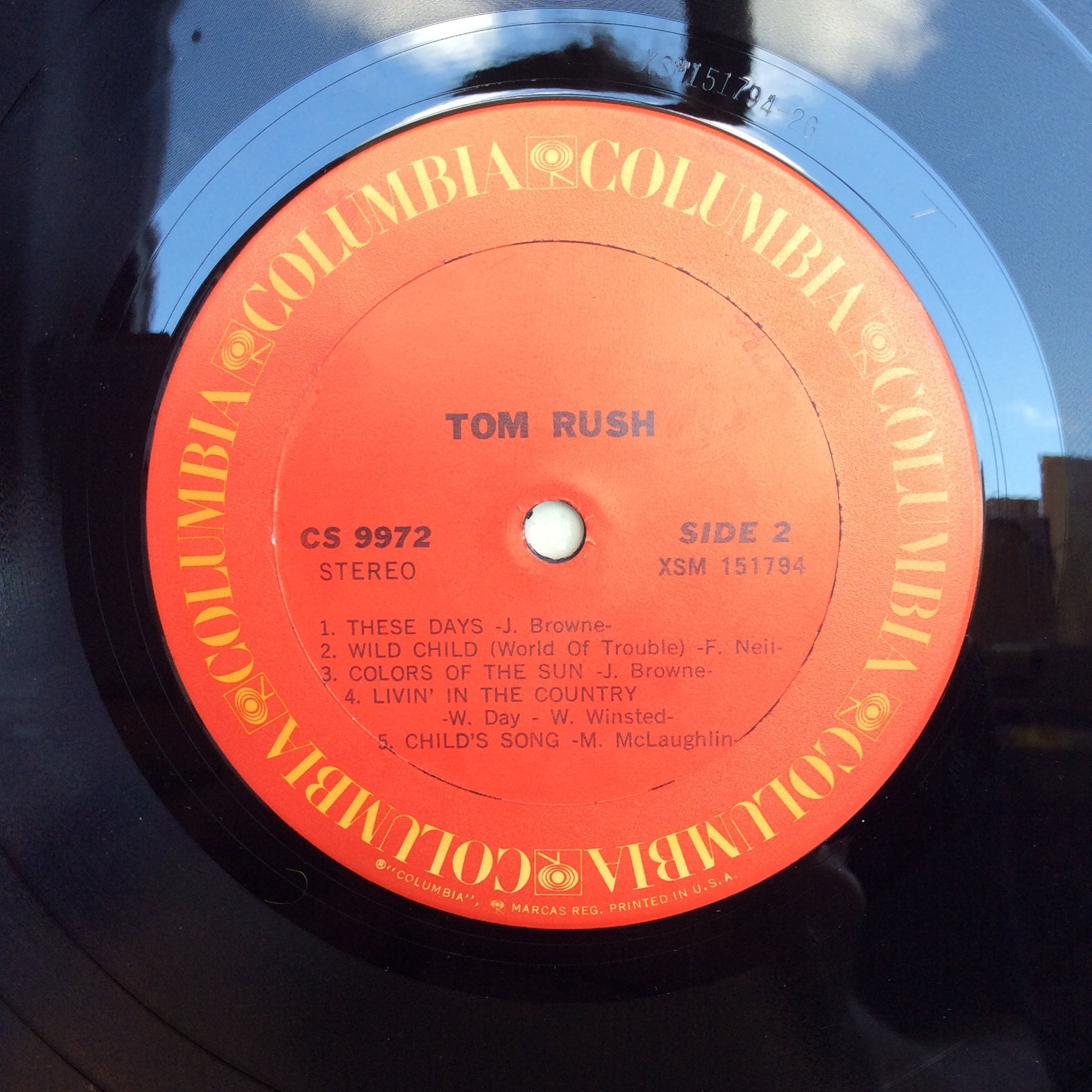Tom Rush - Tom Rush (VINYL) | Excellent (EX) Very Good Plus (VG+)
