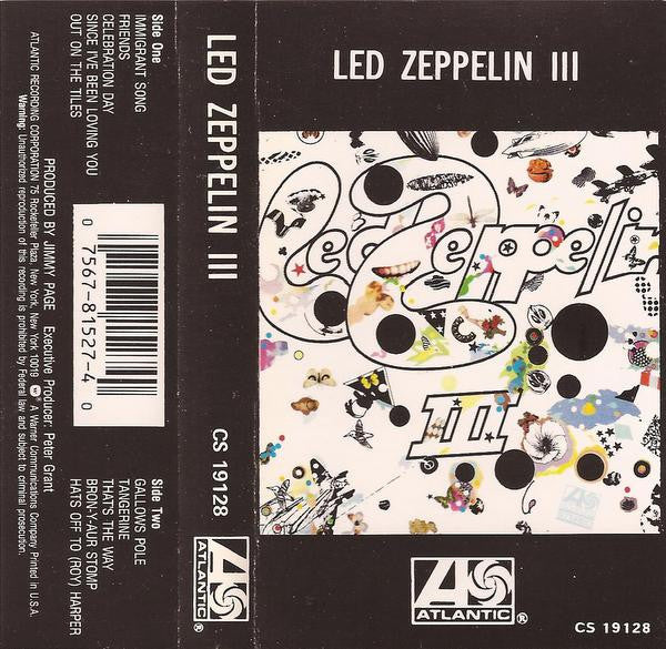 Led Zeppelin - Led Zeppelin III (CASSETTE) | Excellent (EX) Excellent (EX)