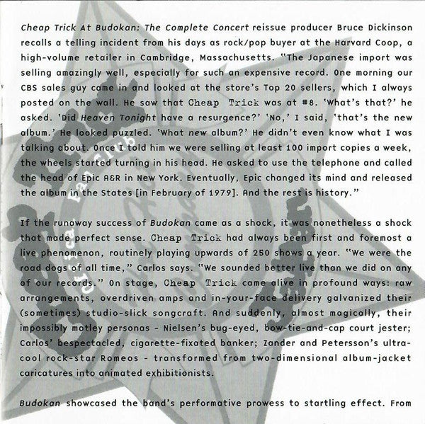 Cheap Trick - At Budokan: The Complete Concert (2xCD) | Excellent (EX) Excellent (EX)