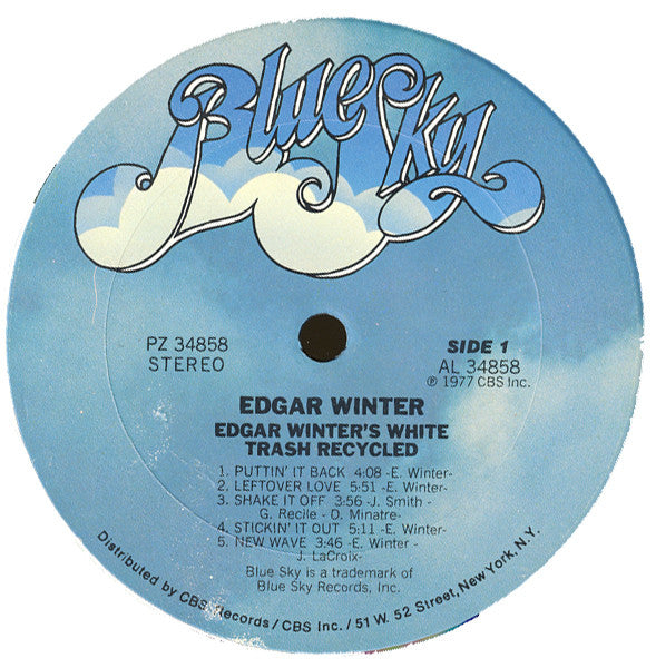 Edgar Winter's White Trash - Recycled (VINYL) | Excellent (EX) Very Good Plus (VG+)