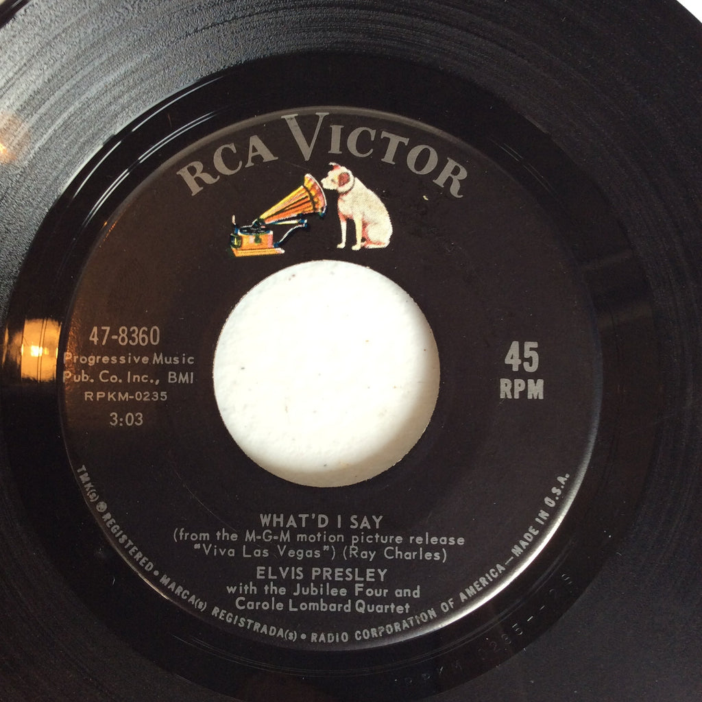 Viva Las Vegas / What'd I Say (7" VINYL) | Excellent (EX) Excellent (EX)
