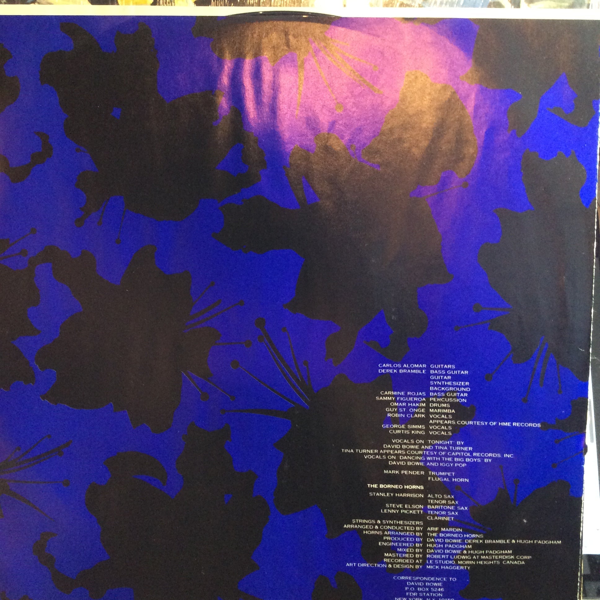 David Bowie - Tonight (VNYL) | Excellent (EX) Excellent+ (EX+)