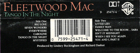 Fleetwood Mac - Tango In The Night (CASSETTE) | Excellent (EX) Excellent (EX)