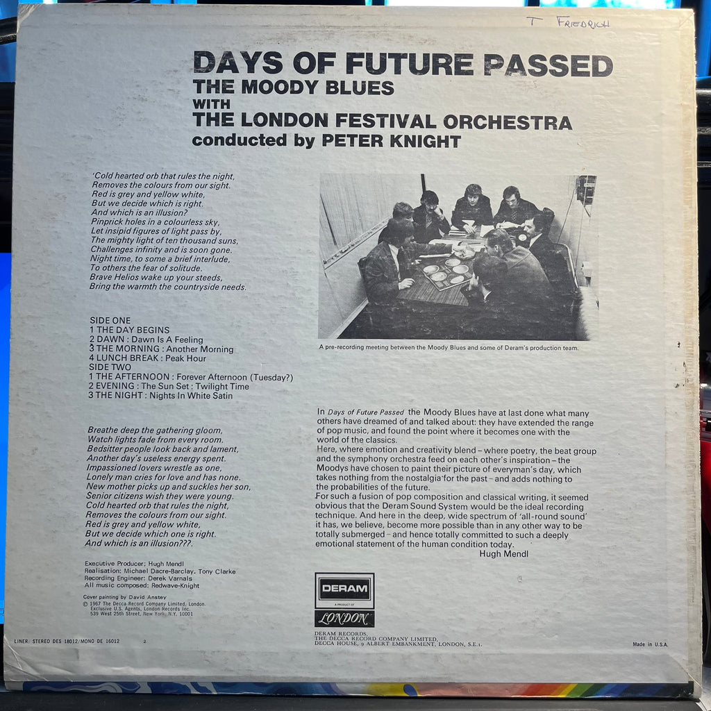 The Moody Blues - Days Of Future Passed *TERRE HAUTE* | Excellent (EX) Excellent (EX)