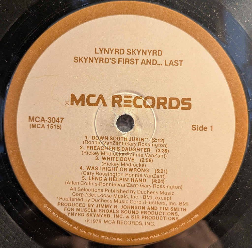 Lynyrd Skynyrd - Skynyrd's First And... Last (VINYL) | Excellent (EX) Very Good Plus (VG+)