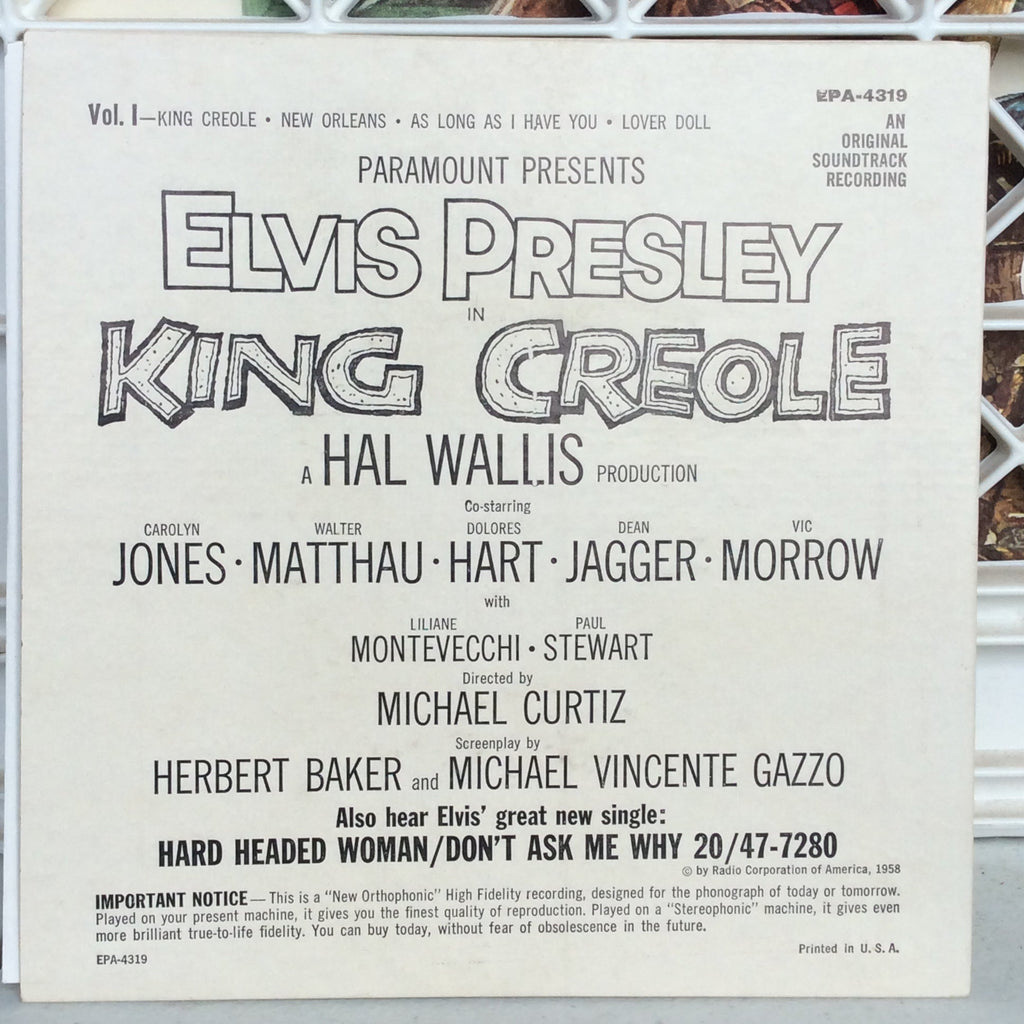 King Creole (Vol. 1) (7" VINYL) | Excellent (EX) Excellent+ (EX+)