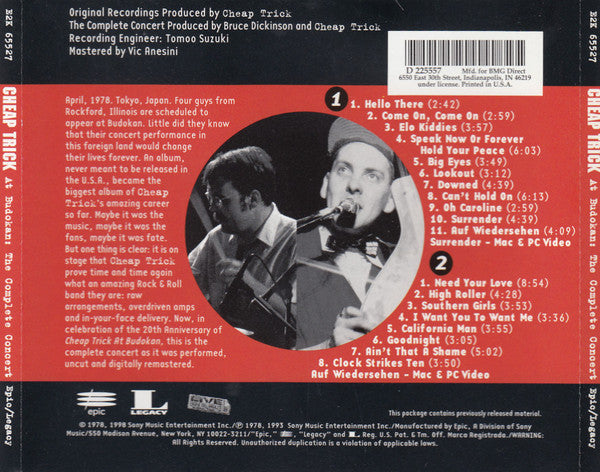 Cheap Trick - At Budokan: The Complete Concert (2xCD) | Excellent (EX) Excellent (EX)