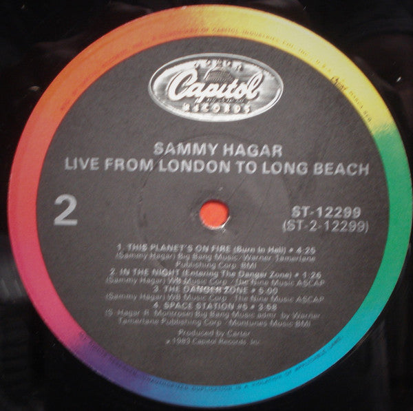 Sammy Hagar - Live 1980 | Excellent (EX) Very Good Plus (VG+)