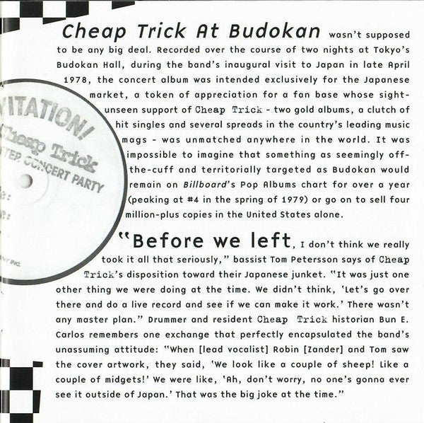 Cheap Trick - At Budokan: The Complete Concert (2xCD) | Excellent (EX) Excellent (EX)