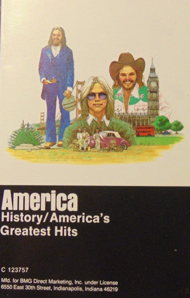 America (2) - History - America's Greatest Hits (CASSETTE) | Excellent (EX) Excellent (EX)