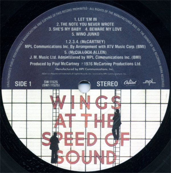 Wings (2) - At The Speed Of Sound SHRINK | Excellent (EX) Near Mint (NM)