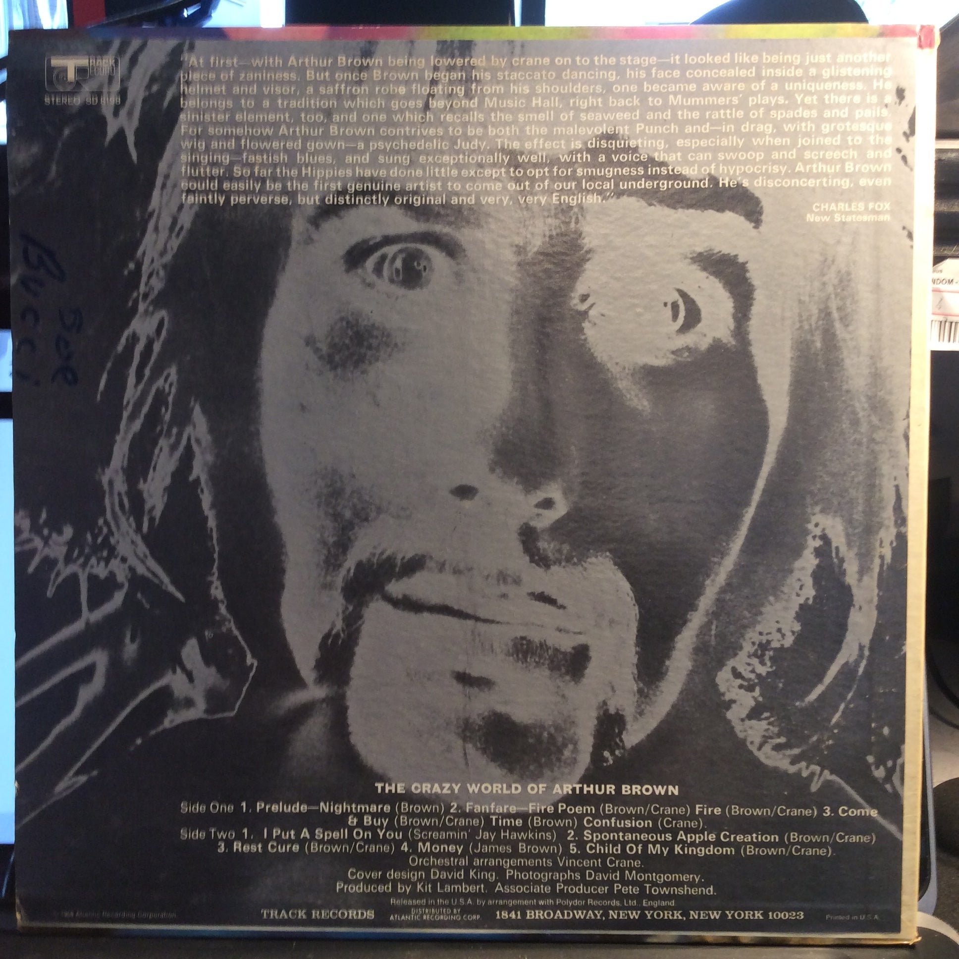 The Crazy World Of Arthur Brown - The Crazy World Of Arthur Brown (VINYL) | Excellent (EX) Excellent+ (EX+)