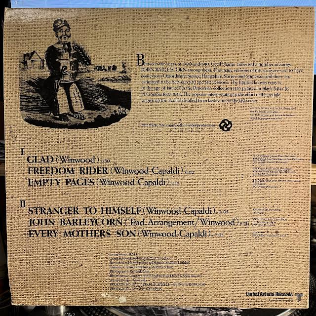 Traffic - John Barleycorn Must Die (RESEARCH CRAFT) (VINYL) | Excellent (EX) Very Good Plus (VG+)