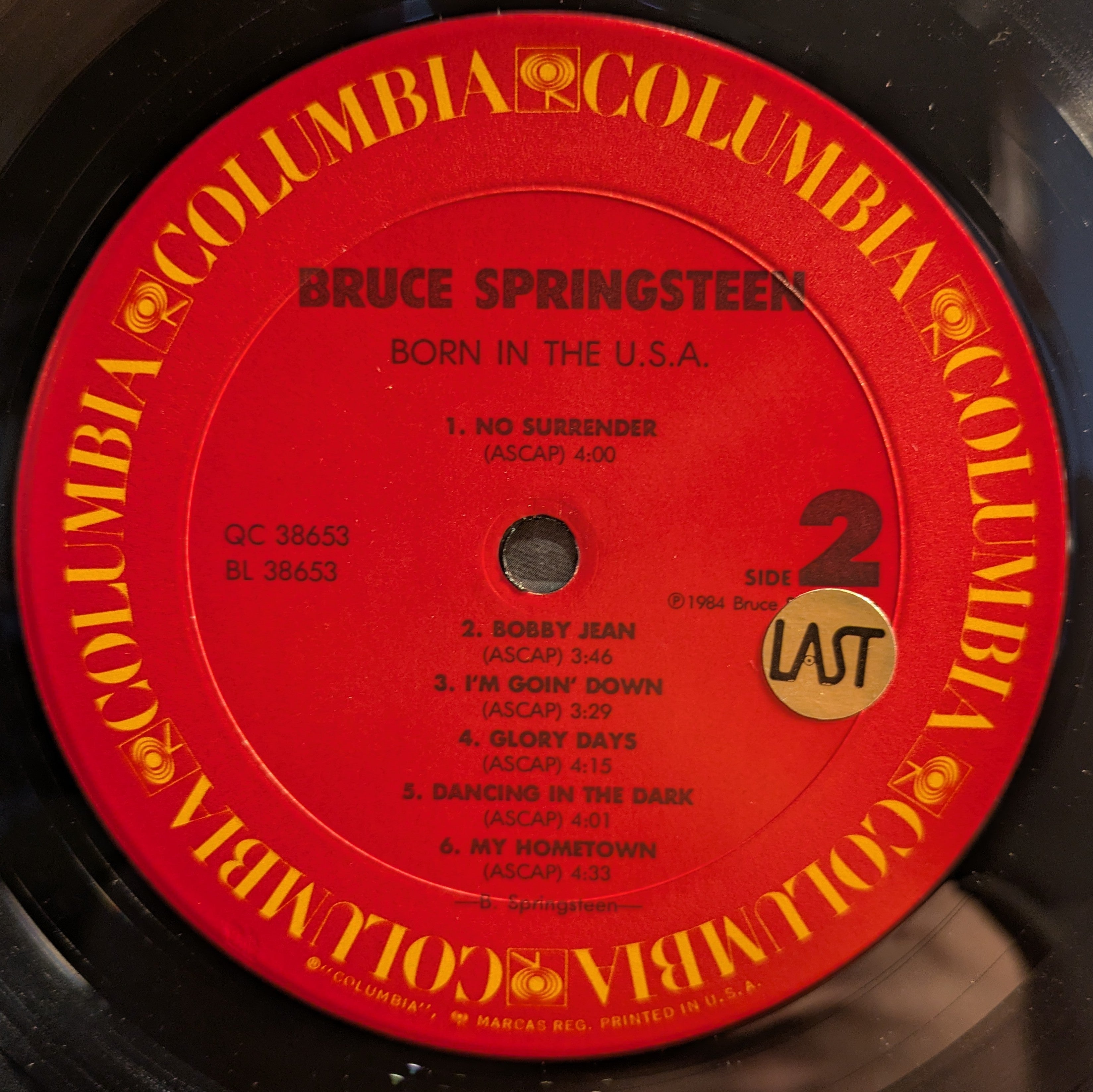 Bruce Springsteen - Born In The U.S.A. (VINYL) | Excellent (EX) Near Mint (NM)