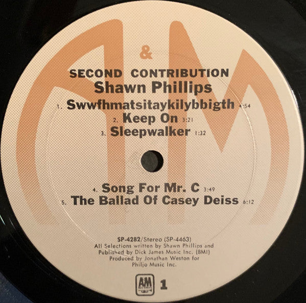Shawn Phillips (2) - Second Contribution *TERRE HAUTE* | Excellent (EX) Excellent (EX)