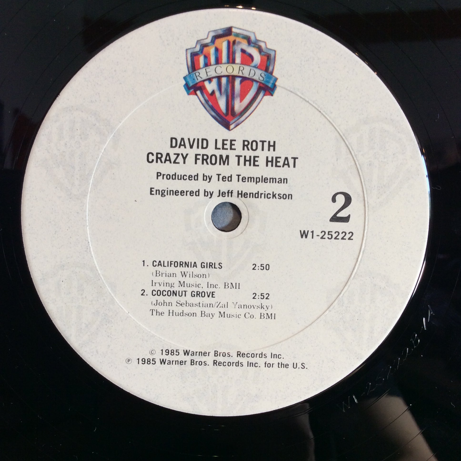David Lee Roth - Crazy From The Heat (VINYL) | Excellent (EX) Excellent (EX)