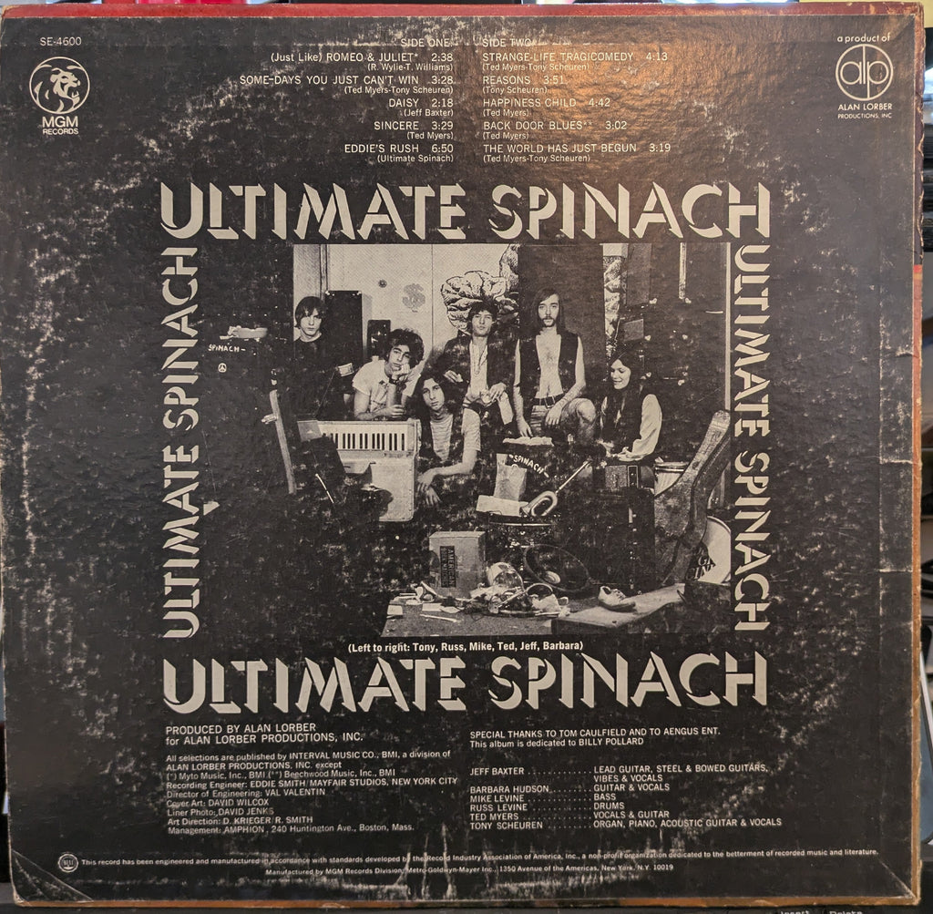 Ultimate Spinach - Ultimate Spinach (VINYL) | Good Plus (G+) Very Good (VG)