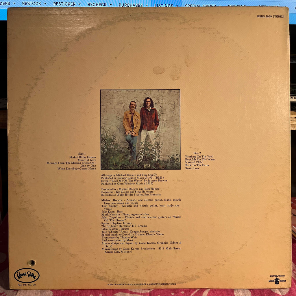 Brewer And Shipley - Shake Off The Demon *SCRANTON* | Near Mint (NM) Very Good Plus (VG+)
