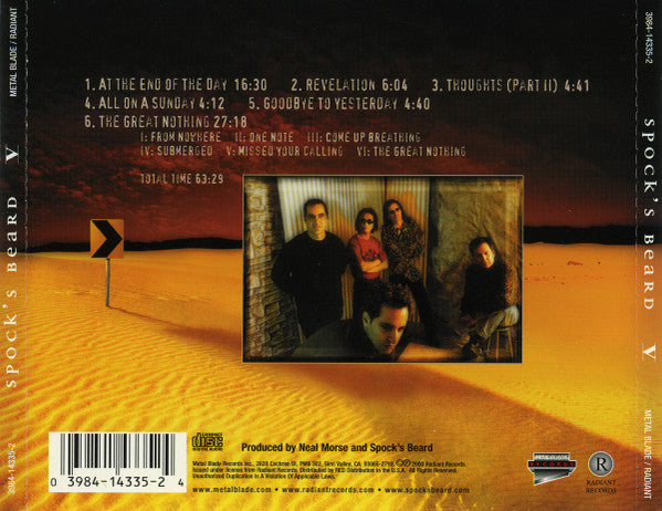 Spock's Beard - V (CD) | Near Mint- (NM-) Near Mint- (NM-)
