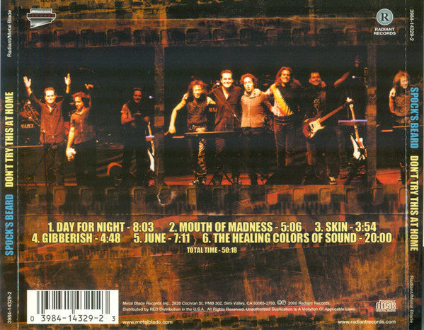 Spock's Beard - Don't Try This At Home (CD) | Near Mint- (NM-) Near Mint- (NM-)