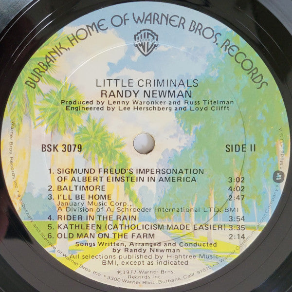 Randy Newman - Little Criminals (VINYL) | Near Mint- (NM-) Excellent (EX)