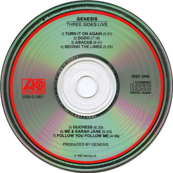 Genesis - Three Sides Live (2xCD) | Near Mint- (NM-) Near Mint- (NM-)