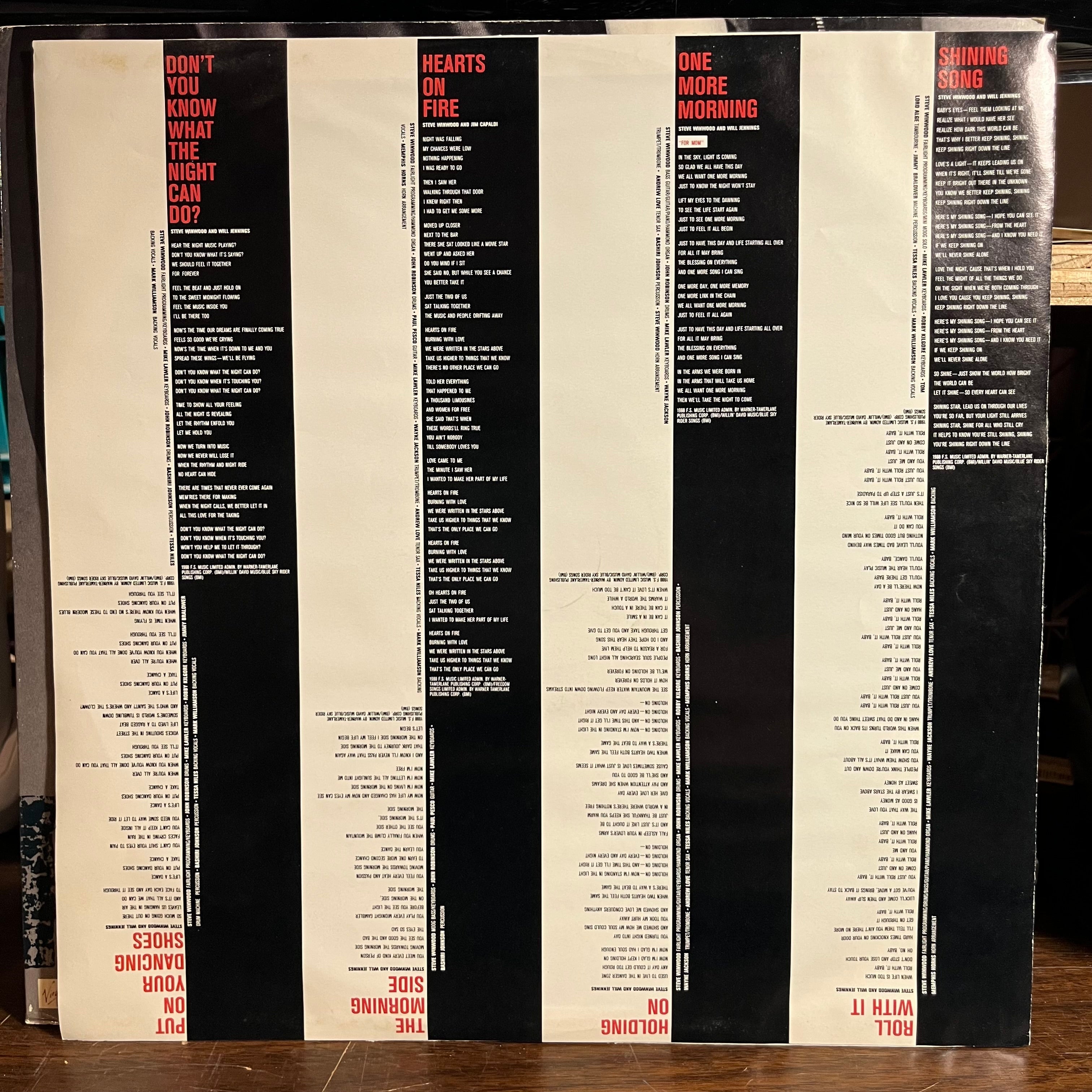 Steve Winwood - Roll With It (VINYL) | Near Mint- (NM-) Excellent+ (EX+)