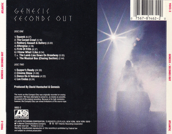 Genesis - Seconds Out (2xCD) | Near Mint- (NM-) Near Mint- (NM-)