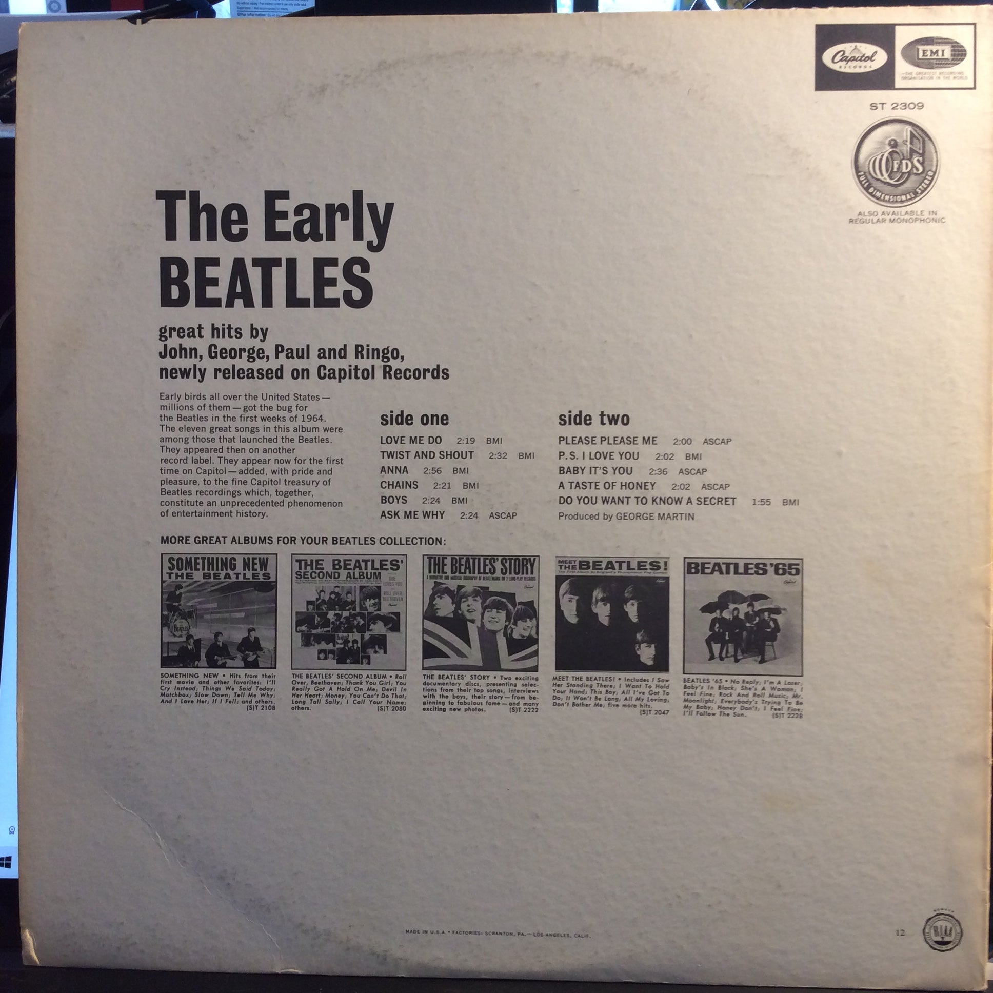 The Beatles - The Early Beatles (VINYL) | Near Mint- (NM-) Excellent (EX)