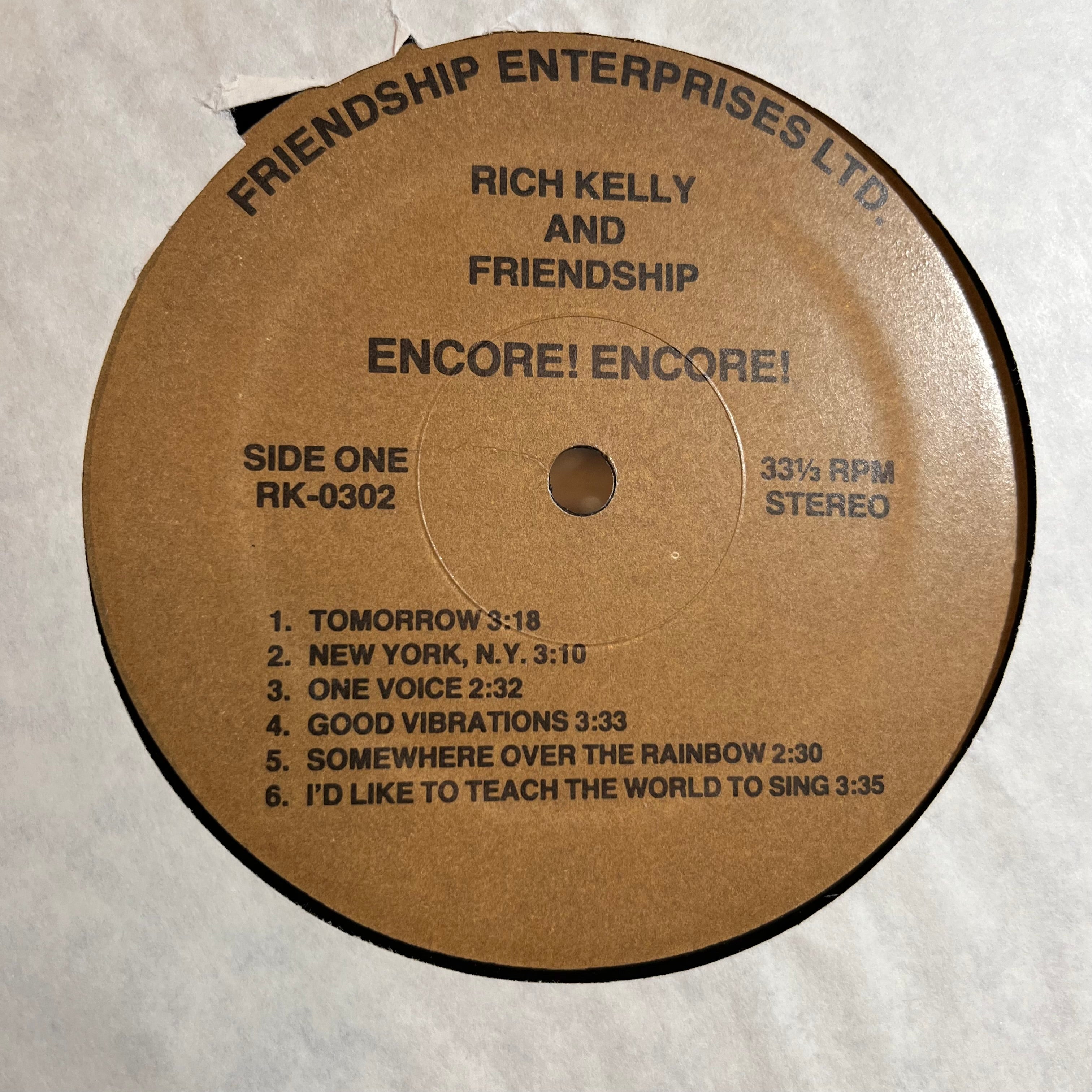 Rich Kelly & Friendship - Encore! Encore! (LP) | Near Mint (NM) Near Mint (NM)